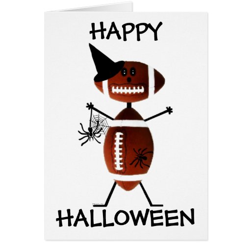 Happy Halloween Football Card Zazzle