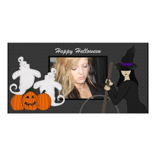 Happy Halloween Ghost and Witch Photo Cards photocard