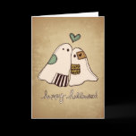 happy halloween ghosts card