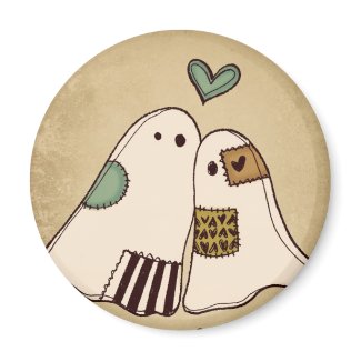 happy halloween ghosts magnet