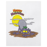 happy halloween ghoul rising from grave flyers
