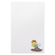 happy halloween ghoul rising from grave personalized stationery