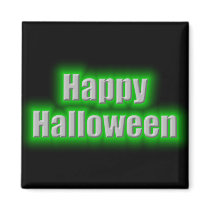 Happy Halloween Green Glow magnets by dndartstudio Happy Halloween Green Glow magnets