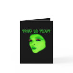 Happy Halloween - Green Spook Face Card Happy Halloween - Green Spook Face Card
