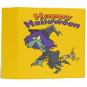 happy halloween green witch cartoon