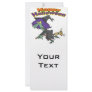 happy halloween green witch cartoon personalized rack card