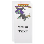 happy halloween green witch cartoon personalized rack card