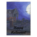 Happy Halloween Greeting Card Haunted House cards