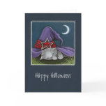 Happy Halloween - Grey Kitten and Witches Hat cards