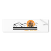 Happy Halloween (Haunted House) bumper stickers by LushLaundry Happy Halloween (Haunted House) bumper stickers