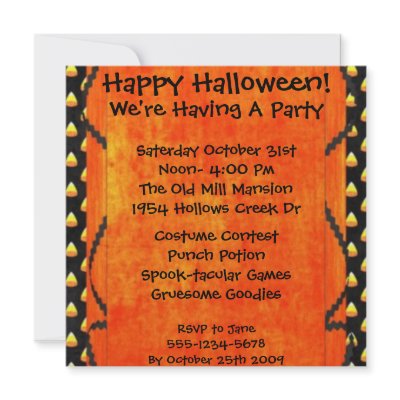 Happy Halloween invitations