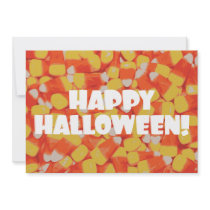 Happy Halloween Invitation with Candy Corn