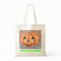 Happy Halloween Jack o Lantern Bag by Julia Hanna bags