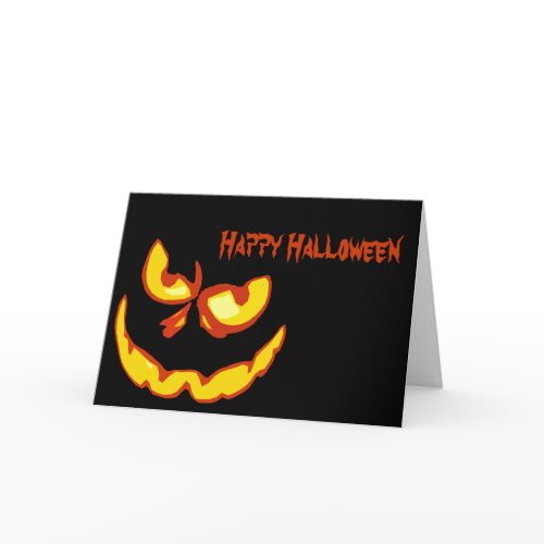 Happy Halloween Jack-O-Lantern Greeting Card card