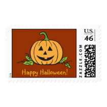 Happy Halloween Jack O' Lantern postage