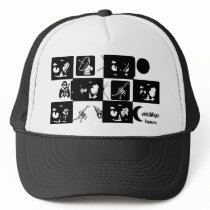 "Happy Halloween" Jackolantern & Aliens design hats