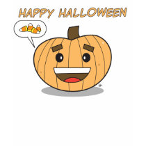 Happy Halloween Kawaii Pumpkin  Ladies Long Sleeve t-shirts