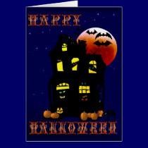 Happy Halloween Mansion Card by Lotacats Happy Halloween Mansion Card