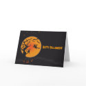 Happy Halloween Moon and Witch cards by CustomGreetingCardz Happy Halloween Moon and Witch cards