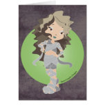 Happy Halloween Mummy Chibi Greeting Card cards