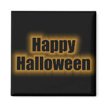 Happy Halloween Orange Glow magnets