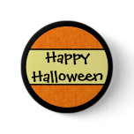 Happy Halloween Orange Pattern Buttons