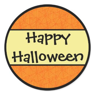 Happy Halloween Orange Pattern sticker