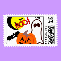Happy Halloween Postage postage