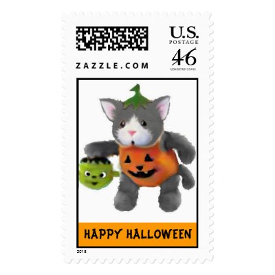 HAPPY HALLOWEEN postage
