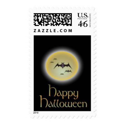 Happy Halloween Postage Stamp by dndartstudio