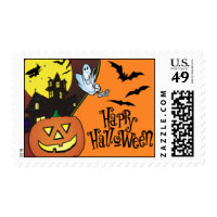 Happy Halloween Postage Stamps