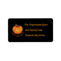 Happy Halloween Pumpkin Address Label