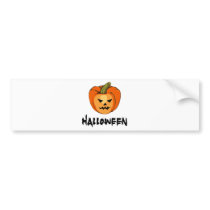 Happy Halloween Pumpkin Bumper Sticker