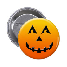 Happy Halloween pumpkin face Buttons