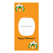 Happy Halloween Pumpkin Ghost Photo Card photo cards by mickeyelvis128 Happy Halloween Pumpkin Ghost Photo Card photo cards