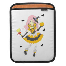 Happy Halloween Pumpkin Girl iPad Sleeve