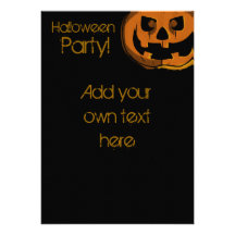 Happy Halloween Pumpkin Invititation Personalised Invitations