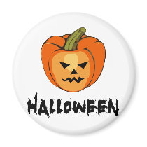 Happy Halloween Pumpkin Fridge Magnets