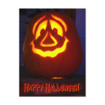 Happy Halloween pumpkin Post Cards