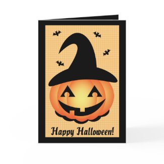 Happy Halloween - Pumpkin Witch card