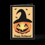 Happy Halloween - Pumpkin Witch Greeting Cards