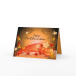 Happy Halloween! Pumpkins, Autumn Leaves & Swirls