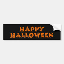 Happy Halloween Pumpkins Bumper Stickers