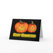 Happy Halloween Pumpkins card