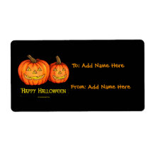 Happy Halloween Pumpkins Labels