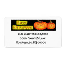 Happy Halloween Pumpkins Shipping Label