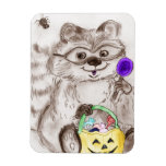 Happy Halloween Raccoon Flexible Magnet