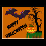 Happy Halloween Recipe Card Post Card