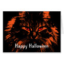 Happy Halloween -Red Cats Eyes cards by halloweenstuff Happy Halloween -Red Cats Eyes cards