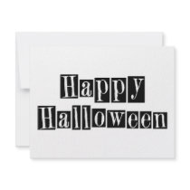 Happy Halloween Retro Blocks invitations